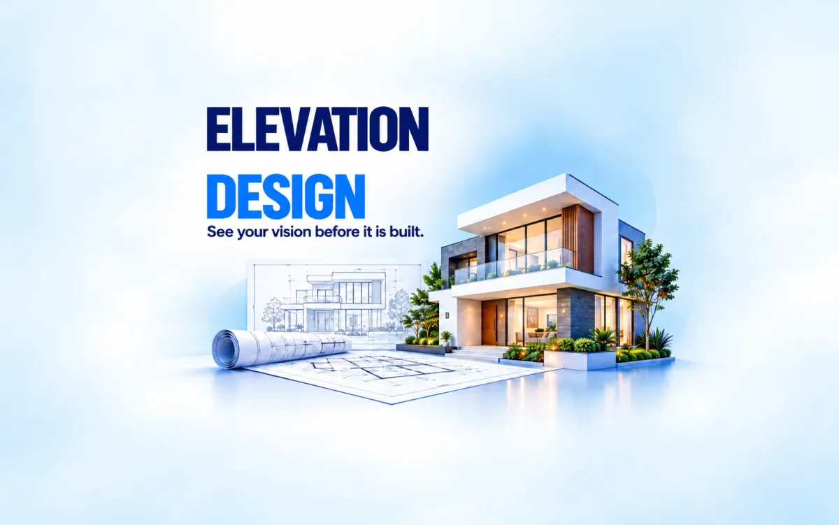 2D and 3D elevation design service infographic