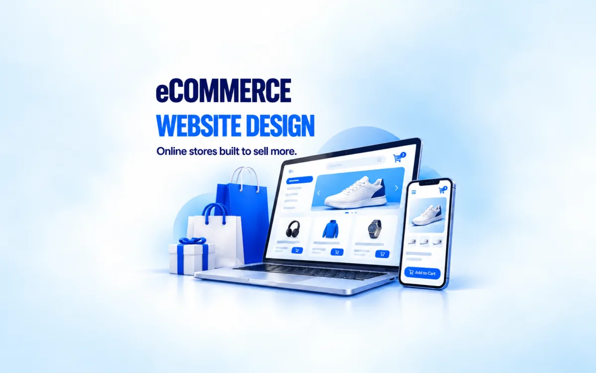 eCommerce website design service infographic