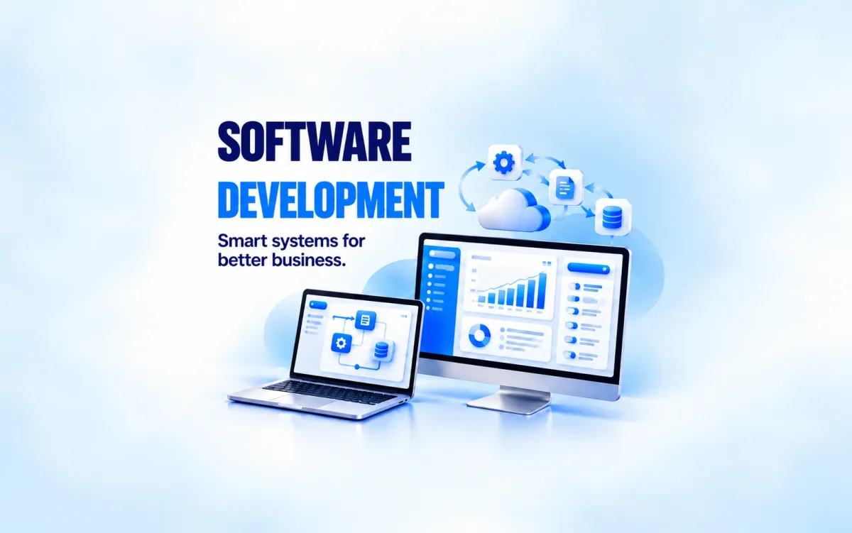 Software development service infographic