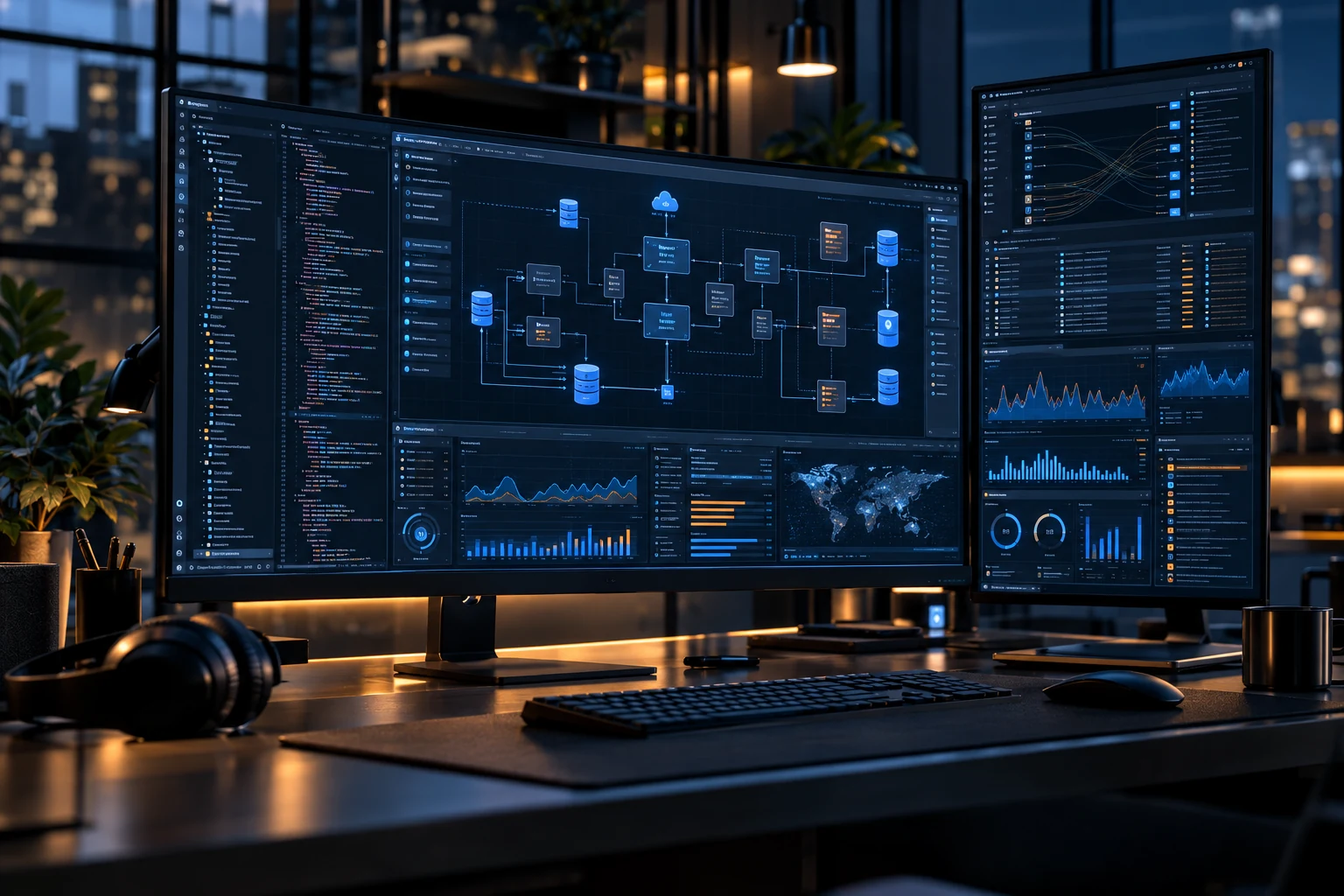 Web application architecture and performance dashboards on developer workstations